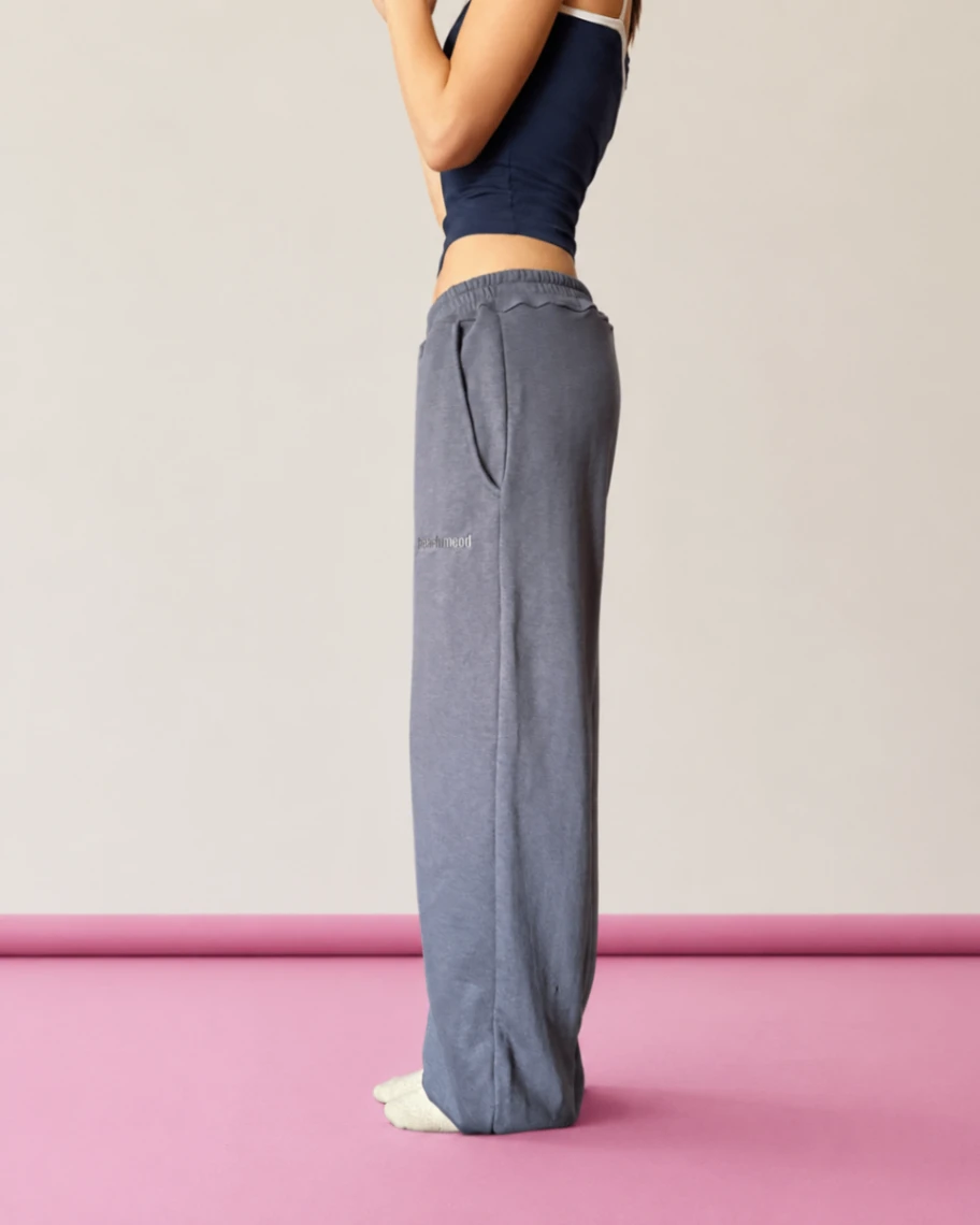 pantalon oversize mujer gris