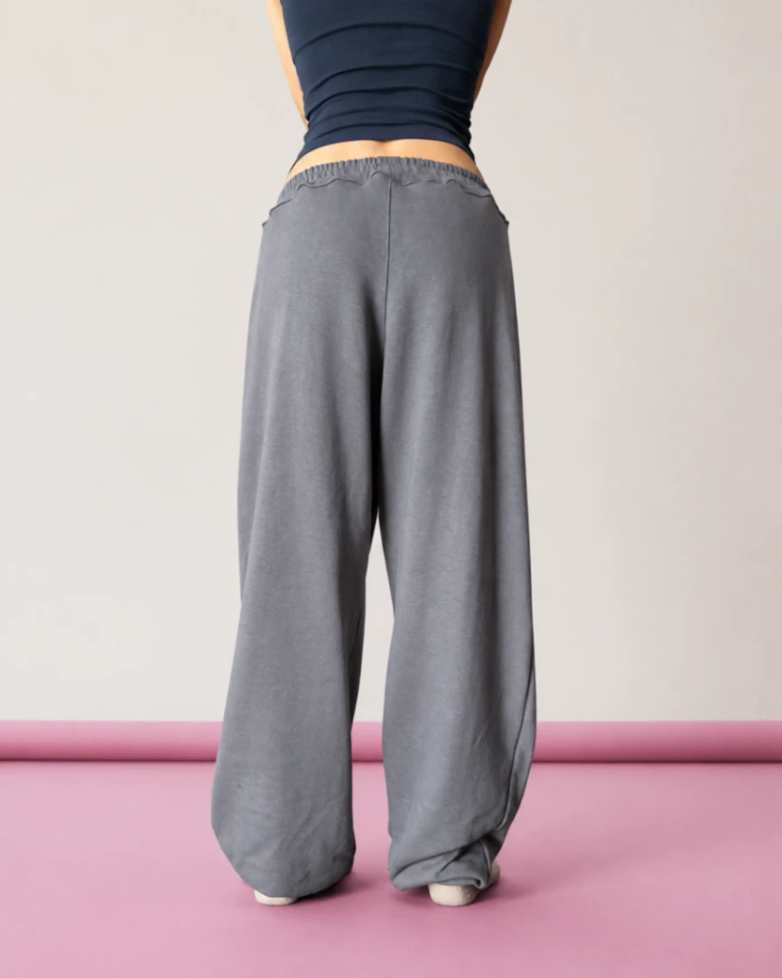 pantalon oversize unisex gris